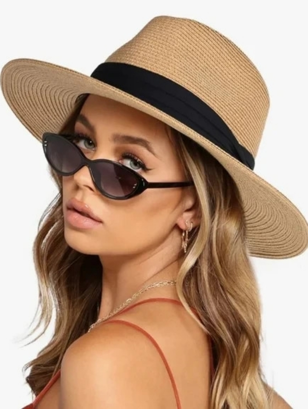 NANRTON Unisex Adjustable Sun Hat 90% Paper Khaki NWOT Size 59cm/23.2in